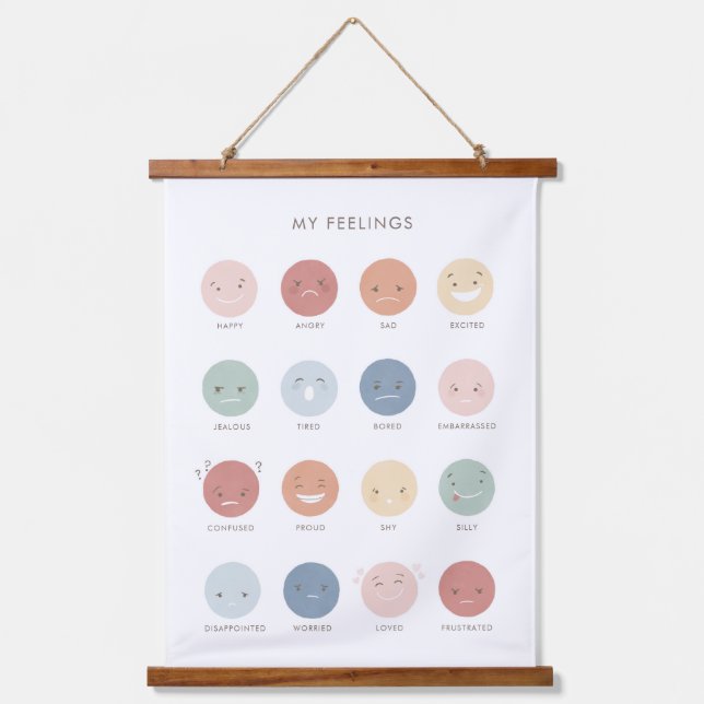 Tapisserie Suspendue Sentiments arc-en-ciel Émotions Décor de salle de  (Recto)