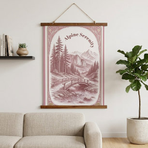 Tapisserie Suspendue Sérénité alpine Montagne Félicité Pont des Pins 