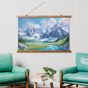 Tapisserie Suspendue Sérénité des montagnes Nature paisible