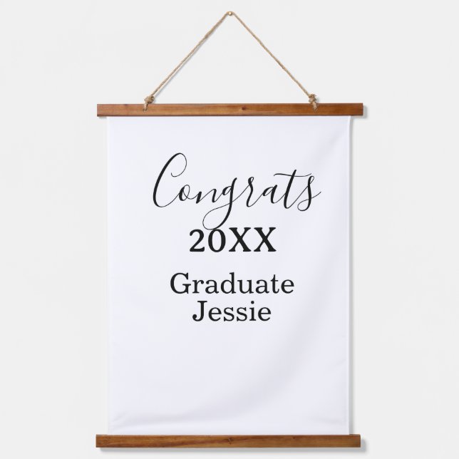 Tapisserie Suspendue Simple graduation congratulations minimal add clas (Recto)