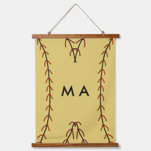 Tapisserie Suspendue Simple monogramme ajouter votre nom lettre man min