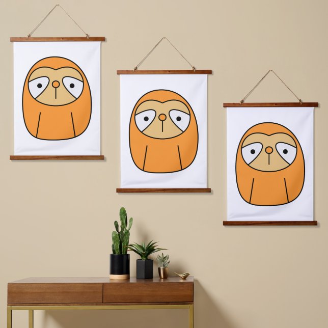 Tapisserie Suspendue Sleepy Sloth (Asymétrique)
