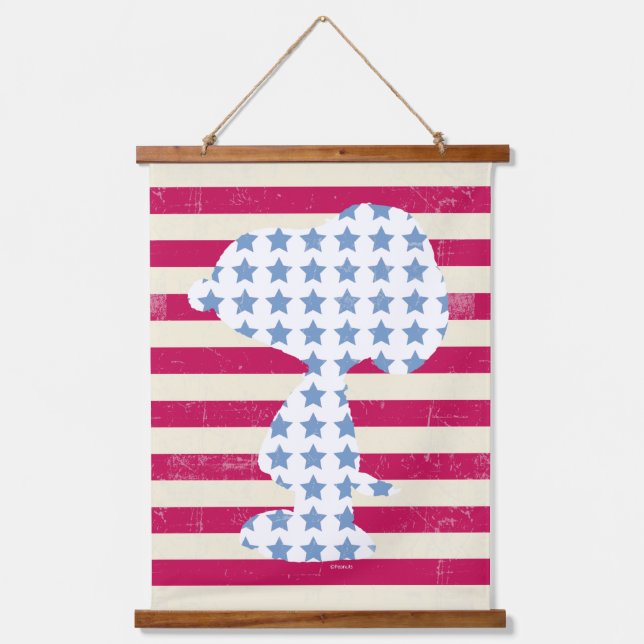 Tapisserie Suspendue Snoopy Vintage Stars & Stripes (Recto)