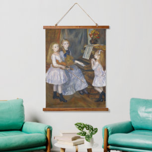 Tapisserie Suspendue Sœurs musicales Renoir de style cottagecore Art vi