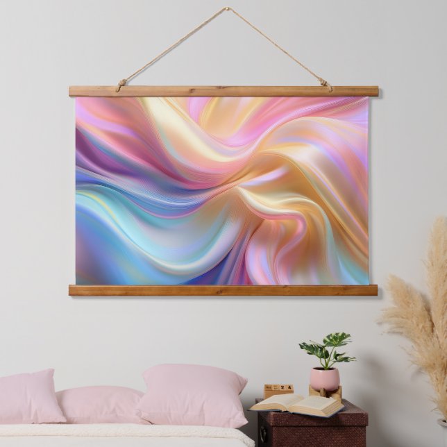 Tapisserie Suspendue Soie pastel colorée (Chambre à coucher)