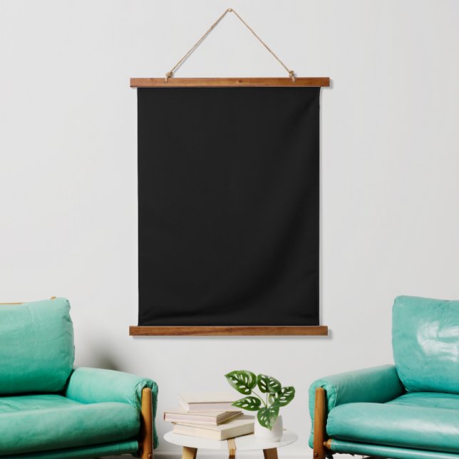 Tapisserie Suspendue Solid Black 26"x36" Vertical (Salon)