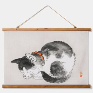 Tapisserie Suspendue Sommeil Serein : Chat endormi par Kōno Bairei