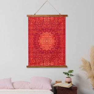 Tapisserie Suspendue Souk couché de soleil : Motif marocain d'Orange Ma