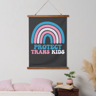 Tapisserie Suspendue Soutien à la fierté LGBT Protéger les enfants tran