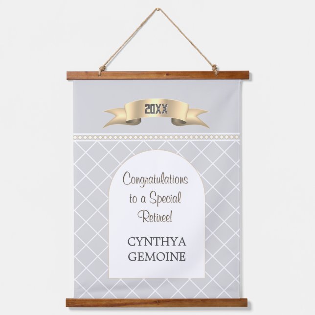 Tapisserie Suspendue Special! Personalized BIG retirement  Hanging Tape (Recto)