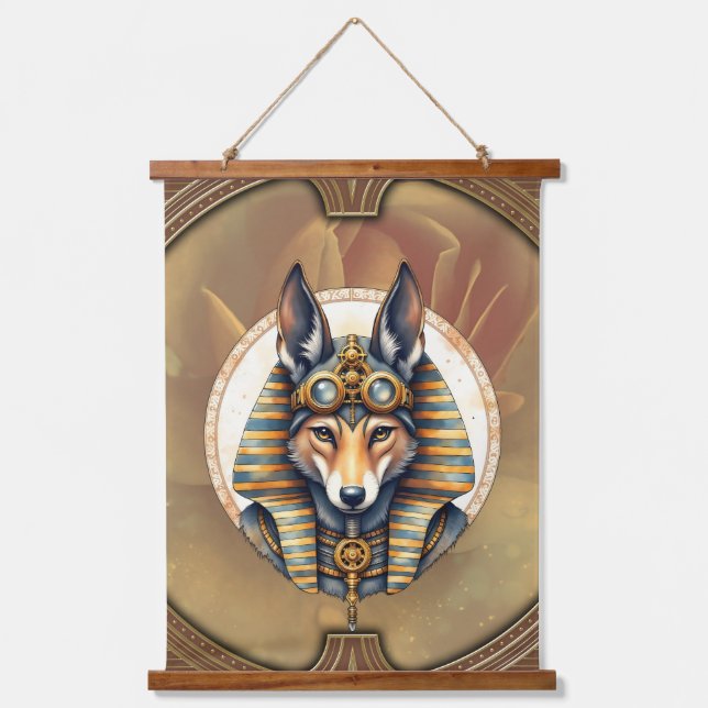 Tapisserie Suspendue Steampunk Anubis Fox Portrait (Recto)