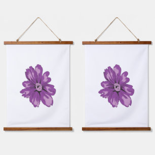 Tapisserie Suspendue Style Fille, Aubergine Légère, Cèdre Blanchi