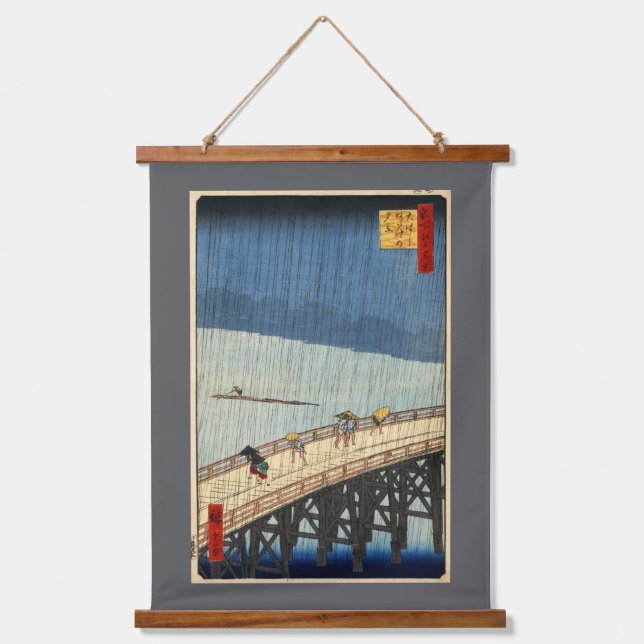 Tapisserie Suspendue Sudden Rain, Hiroshige (Recto)