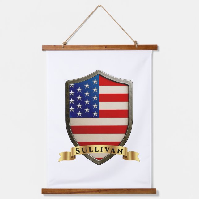 Tapisserie Suspendue Sullivan USA Heritage Shield (Recto)