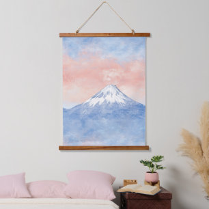 Tapisserie Suspendue Sunset Peaks – Paysage de montagne doré