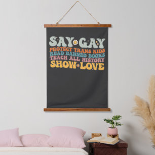 Tapisserie Suspendue Super LGBT Dis Gay Protéger les Enfants Trans Lire