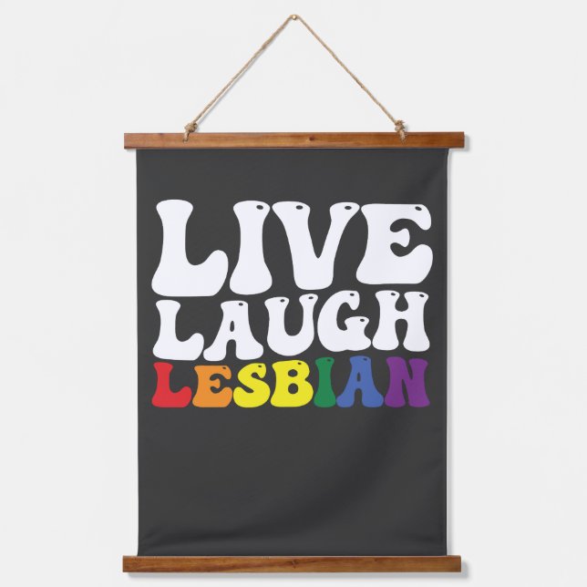 Tapisserie Suspendue Super Live Lauder Lesbian LGBT Pride (Recto)