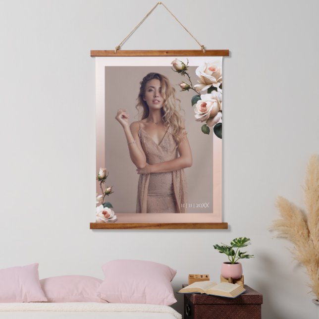 Tapisserie Suspendue Superbe Fête des mariées de Rose d'huile beige (Chambre à coucher)