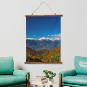Tapisserie Suspendue Superbe paysage d'automne vue sur la montagne Trig