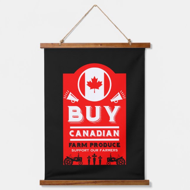Tapisserie Suspendue Support Canadian Farmers (Recto)