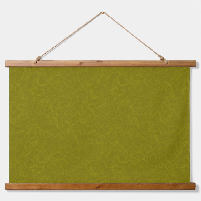 Tapisserie Suspendue Surface vert olive avec un motif subtil tourbillon (Devant)