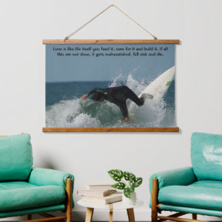 Tapisserie Suspendue Surfer Tombant dans le Surf