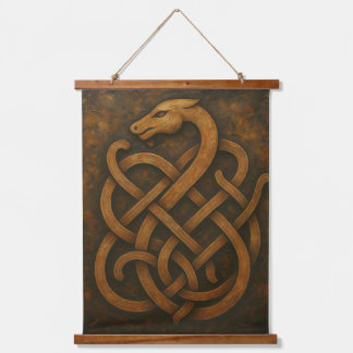 Tapisserie Suspendue Symbole ancien nœud serpent nordique