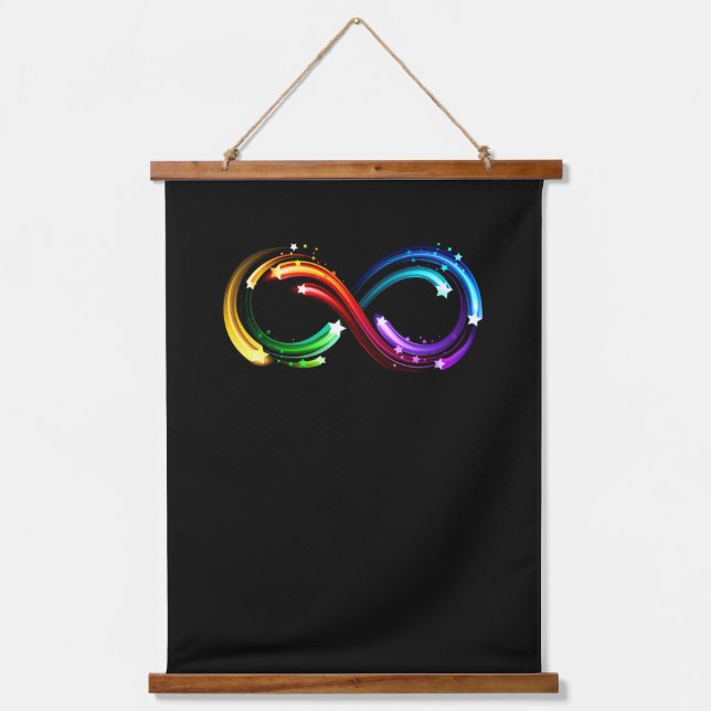Tapisserie Suspendue Symbole de l'infini des comètes arc-en-ciel (Recto)