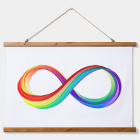 Symbole d'infinité arc-en-ciel stratifié
