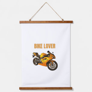 Tapisserie Suspendue T-Shirt Moto pour Amateur de Vélo Vêtement pour