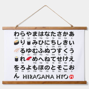 Tapisserie Suspendue Table japonaise Hiragana (Sushi)