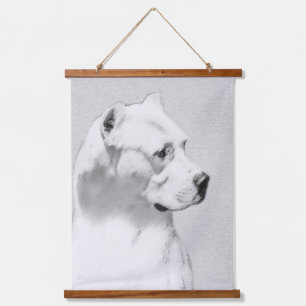 Tapisserie Suspendue Tableau Dogo Argentino - Art Chien original