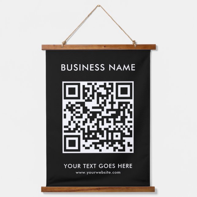Tapisserie Suspendue Texte de code QR d'entreprise Ajouter un logo Crée (Recto)