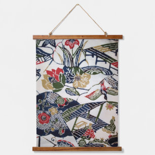Tapisserie Suspendue Textile japonais Kimono vintage (Bingata)