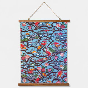 Tapisserie Suspendue Textile japonais Kimono vintage (Bingata)