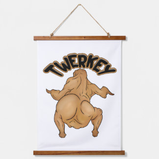 Tapisserie Suspendue Thanksgiving Twerkey Wood Topped Wall Tapestry
