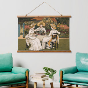 Tapisserie Suspendue Thé Party Vintage de l'après-midi par Kate Greenaw