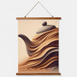 Tapisserie Suspendue Théière abstraite minimaliste Zen fluide