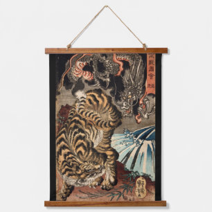 Tapisserie Suspendue Tigre et dragon, Kuniyoshi, Ukiyo-e