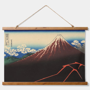 Tapisserie Suspendue Tonnerre et mont Fuji, Hokusai, Ukiyo-e