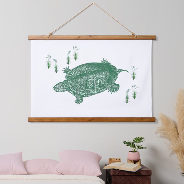 Tapisserie Suspendue Tortue de mer verte (Chambre à coucher)