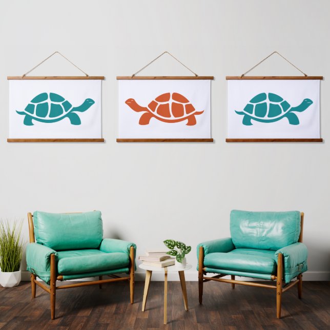 Tapisserie Suspendue Tortue de mer vintage (Salon)