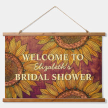 Tournesol Aquarelle Art Boho Fête des mariées rust