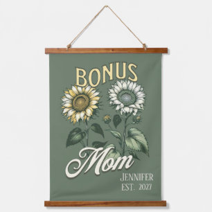 Tapisserie Suspendue Tournesol Vintage personnalisé Bonus Maman