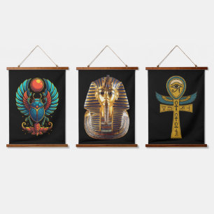 Tapisserie Suspendue Toutânkhamon - Scarabée - Ankh