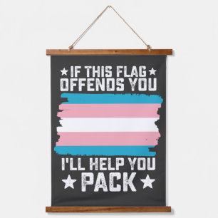 Tapisserie Suspendue Trans Si Ce Drapeau Vous Offense Je Vous Aiderai À