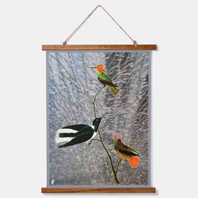 Tapisserie Suspendue Trois oiseaux (Recto)
