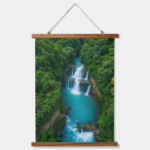 Tapisserie Suspendue "Tropical Falls Escape – La Majesté de la Nature s