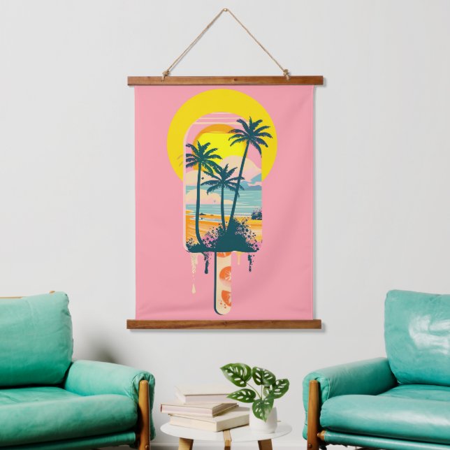 Tapisserie Suspendue Tropical Summer Sunset Sweets Paradise (Salon)