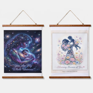 Tapisserie Suspendue Tu es mon univers tout entier - Art bébé maman cos